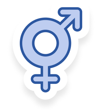 An illustration of the male-female symbols.