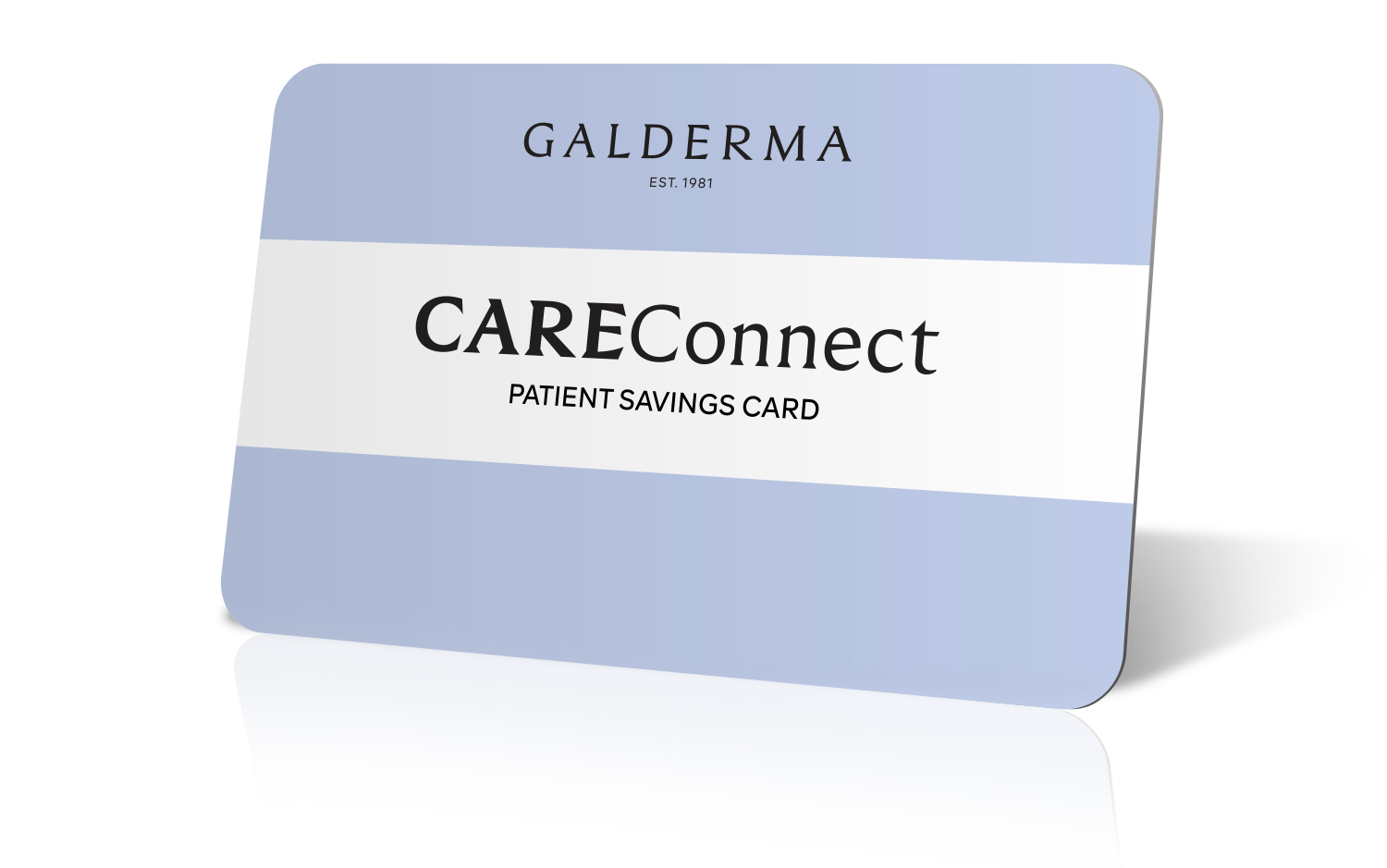 An image of the Galderma CareConnect Patient Savings card.