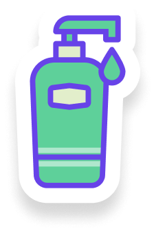 An illustration of a bottle of moisturizer.