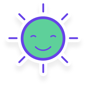 An illustration of a smiling sun.