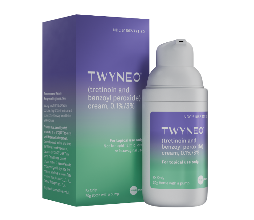 Photo of TWYNEO cream on someone's hand